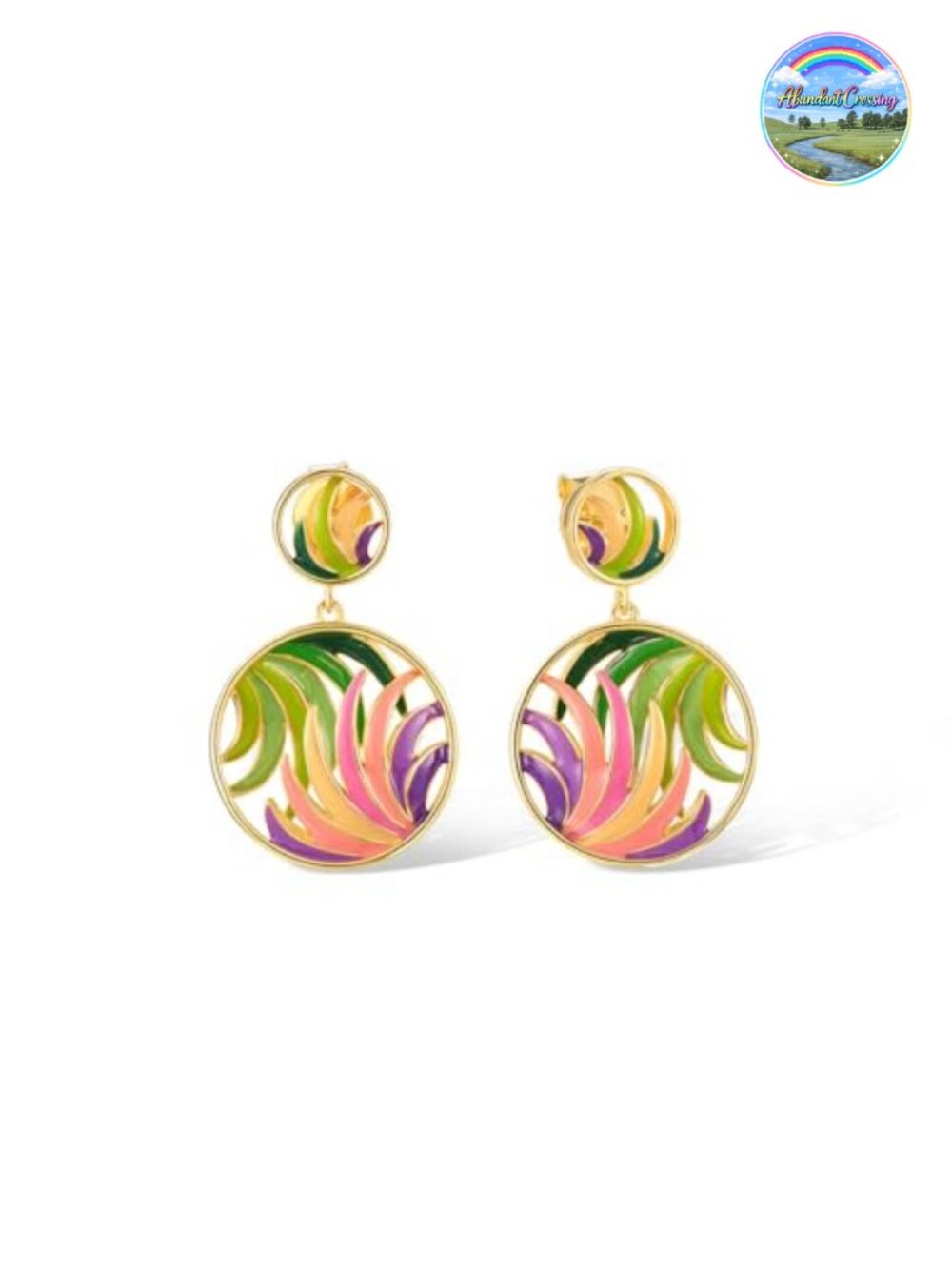 925 Sterling Silver Enamel Flower & Dragonfly Stud Earrings Women